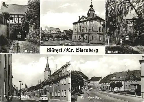 Buergel Thueringen Eisenberger Strasse Badertor Rathaus Kat. Buergel Thueringen