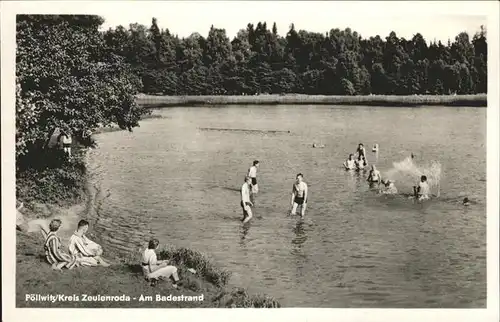 Poellwitz Badestrand Kat. Vogtlaendisches Oberland