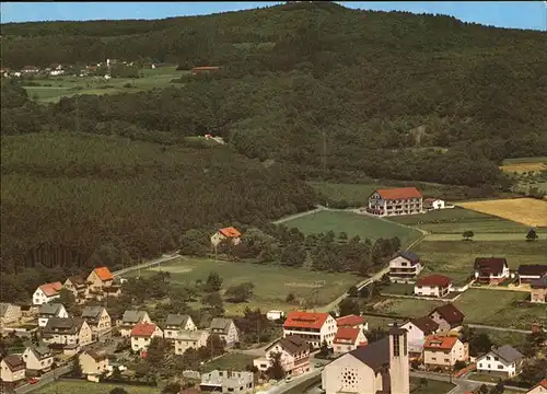 Oberzeuzheim Waldhotel Hubertus Luftbild Kat. Hadamar