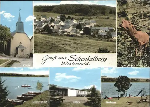 Schenkelberg Kirche Schule Badesee Kat. Schenkelberg