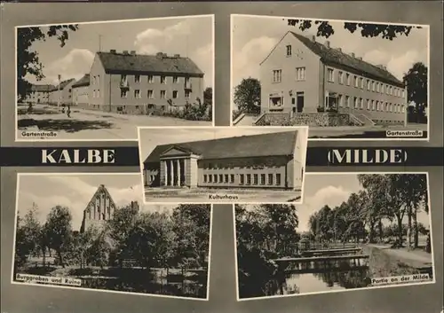 Kalbe Milde Gartenstrasse Kulturhaus Burggraben Ruine / Kalbe Milde /Altmarkkreis Salzwedel LKR