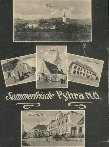 Pyhra Kirche Volksschule  Kat. Pyhra