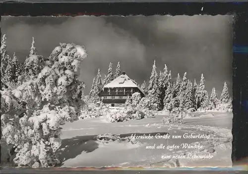 Seebach Ortenaukreis Geburtstagsgruesse Winterlandschaft Darmstaedter Huette Kat. Seebach