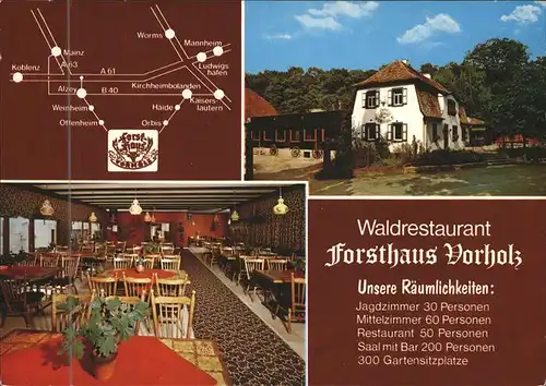 Offenheim Rheinhessen Forsthaus Vorholz Kat. Offenheim
