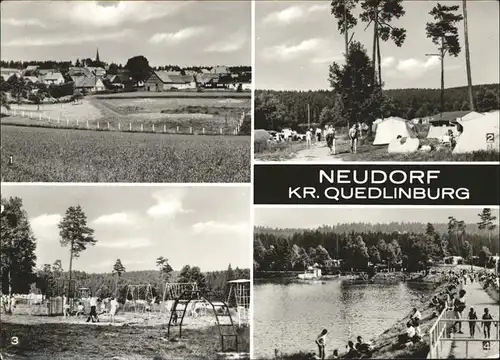 Neudorf Quedlinburg Campingplatz Spielplatz Birnbaumteich Kat. Neudorf Quedlinburg