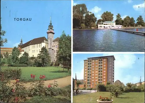 Torgau Schloss Hartenfels Eilenburger Str. Freibad Kat. Torgau