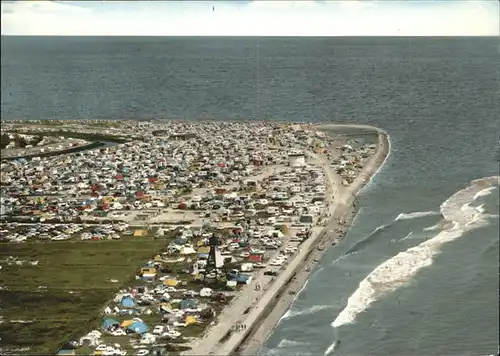 Horumersiel Fliegeraufnahme Strand Zeltplatz Kat. Wangerland