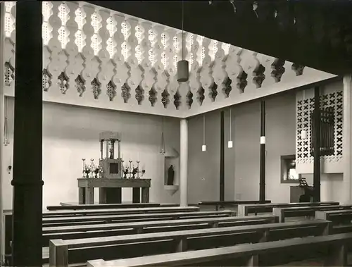 Schildgen Kath. Pfarrkirche Herz Jesu Innenansicht Kat. Bergisch Gladbach