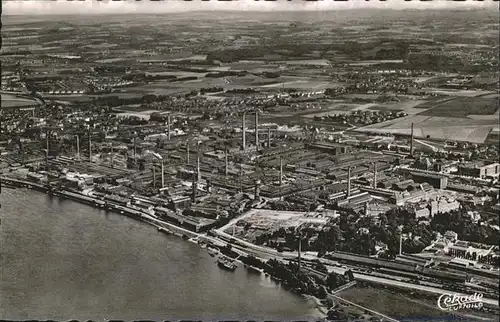 Wiesdorf Leverkusen Luftaufnahme Leverkusen Wiesdorf Rhein / Leverkusen /Leverkusen Stadtkreis