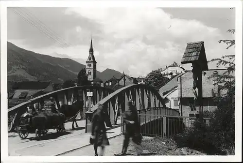 Gloednitz Bruecke Pferdekutsche Kat. Gloednitz