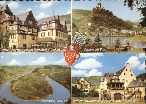 Cochem Mosel Alte Thorschenke Burg Moselschleife Weingut Kellerei Kat. Cochem