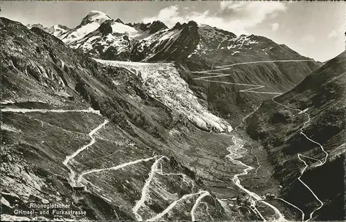 kk06776 Rhonegletscher Glacier du Rhone Grimsel- und Furkastrasse Kategorie. Rhone Alte Ansichtskarten