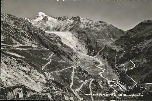 kk06805 Rhonegletscher Glacier du Rhone Grimsel- und Furkastrasse Kategorie. Rhone Alte Ansichtskarten