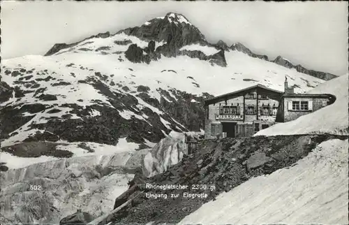 kk07480 Rhonegletscher Glacier du Rhone Eingang Eisgrotte Kategorie. Rhone Alte Ansichtskarten