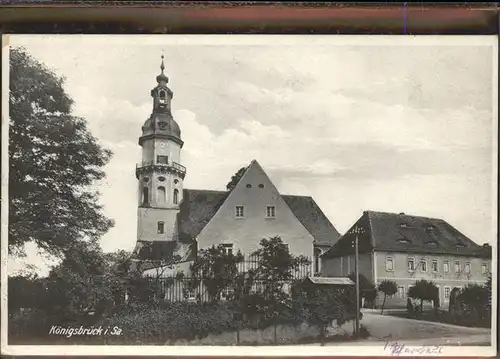 Koenigsbrueck Stadtkirche Pfarrhaus Kat. Koenigsbrueck