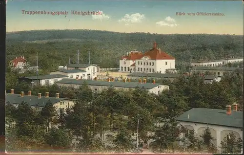 Koenigsbrueck Truppenuebungsplatz Blick vom Offizierskasino Feldpost Kat. Koenigsbrueck