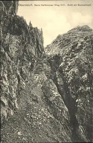 Oberstdorf Heilbronner Weg   Gufel am Bockkarkopf Kat. Oberstdorf