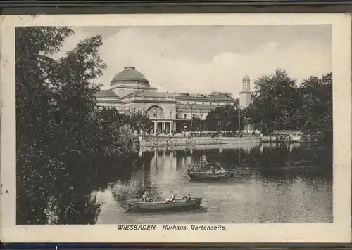 Wiesbaden Kurhaus Gartenseite Kat. Wiesbaden