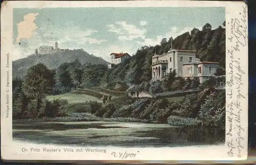 Eisenach Thueringen Reuters Villa mit Wartburg Kat. Eisenach