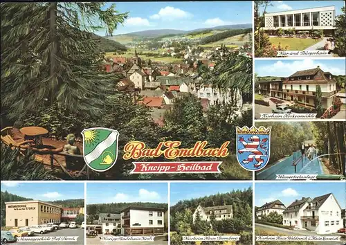 Bad Endbach Blick auf den Ort mit Teilansichten Kat. Bad Endbach