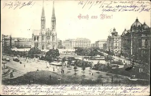 Wien Maximilianplatz Votivkirche Kat. Wien