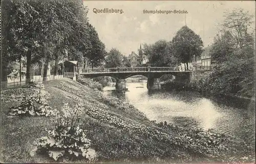 Quedlinburg Harz Sachsen Anhalt Stumpfsburger Bruecke Kat. Quedlinburg