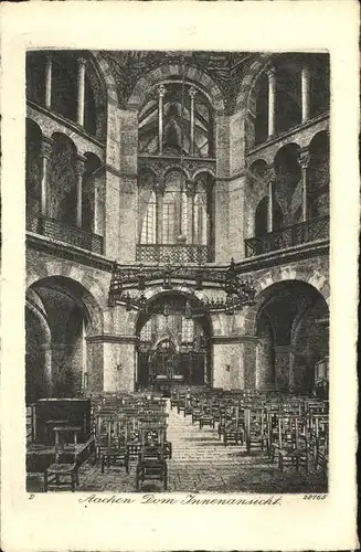 Aachen Dom Innenansicht Kat. Aachen