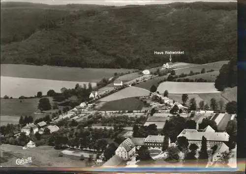 Hardehausen Teilansicht Haus Rehwinkel Fliegeraufnahme Kat. Warburg