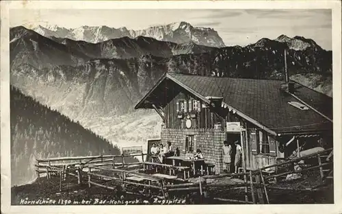 Bad Kohlgrub Hoerndlhuette mit Zugspitze Kat. Bad Kohlgrub