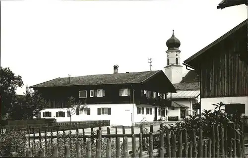 Ohlstadt Ortsansicht Kirche Kat. Ohlstadt