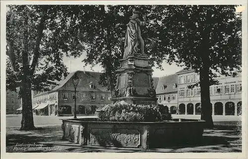 Ludwigsburg Marktplatz Brunnen Kat. Ludwigsburg