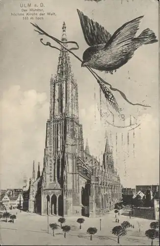 Ulm Donau Ulm Donau Muenster Kirche Vogel x / Ulm /Alb-Donau-Kreis LKR