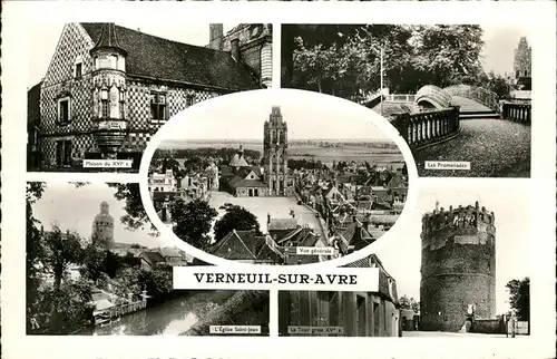 Verneuil sur Avre l Eglise la Tour les Promenades Kat. Verneuil sur Avre