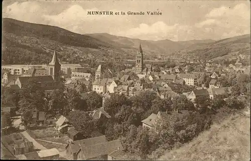 Munster Haut Rhin Elsass Vue sur la ville et la Grand Vallee Kat. Munster