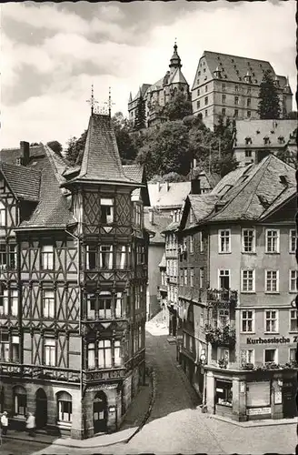 Marburg Lahn Marktplatz und Schloss Kat. Marburg