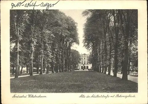 kk26889 Wilhelmshaven Allee Albertstr mit Rationsgebaeude Kategorie. Wilhelmshaven Alte Ansichtskarten