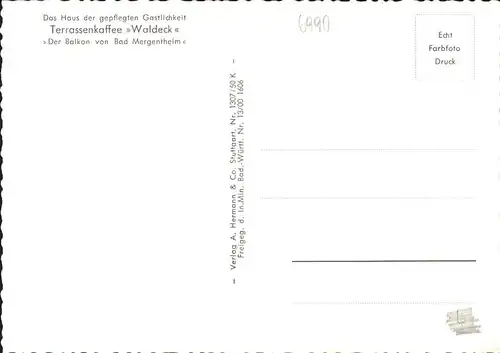 Bad Mergentheim Terrassencafe Waldeck Kat. Bad Mergentheim