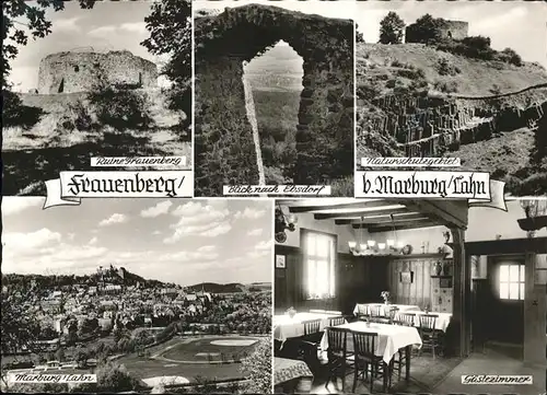 Marburg Lahn Frauenberg Ebsdorf Naturschutzgebiet Ruine Frauenberg Kat. Marburg