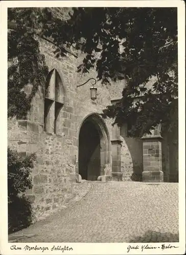 Marburg Lahn Marburger Schlosstor Kat. Marburg