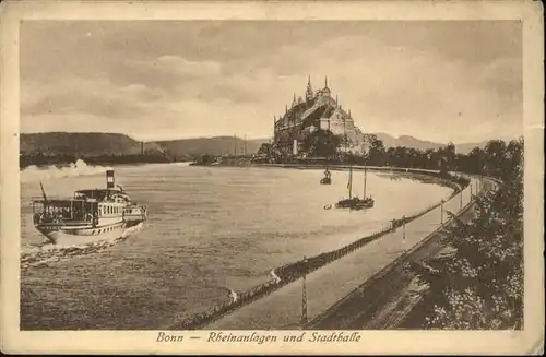 Bonn Rhein Bonn Stadthalle Schiff * / Bonn /Bonn Stadtkreis