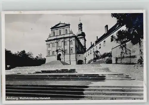 Amberg Oberpfalz Amberg Mariahilfkirche ungelaufen ca. 1955 / Amberg /Amberg Stadtkreis