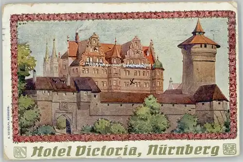 Nuernberg Hotel Victoria x 1913