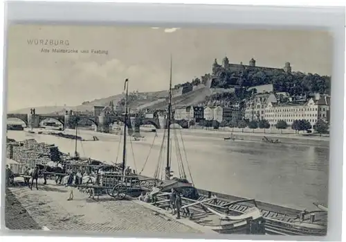 Wuerzburg Alte Mainbruecke Festung *