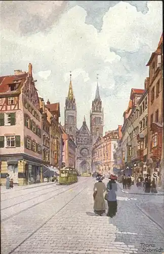 Nuernberg Karolinenstrasse Lorenzkirche / Nuernberg /Nuernberg Stadtkreis