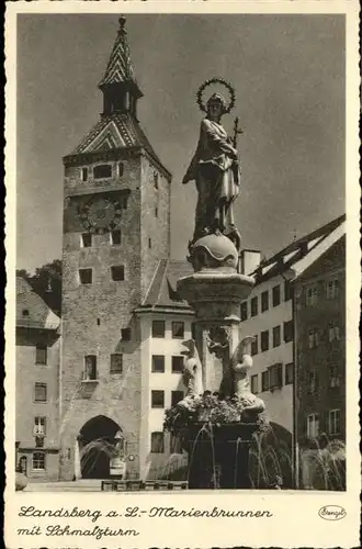 Landsberg Lech Marienbrunnen Schmalzturm / Landsberg am Lech /Landsberg Lech LKR