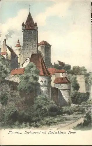 Nuernberg Luginsland fuenfeckigem Turm