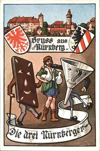 Nuernberg Drei Nuernberger Wappen