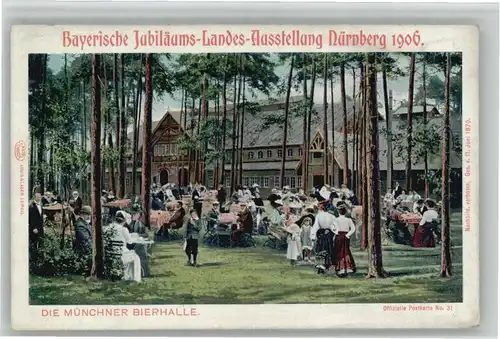 Nuernberg Jubilaeumsausstellung Bierhalle *