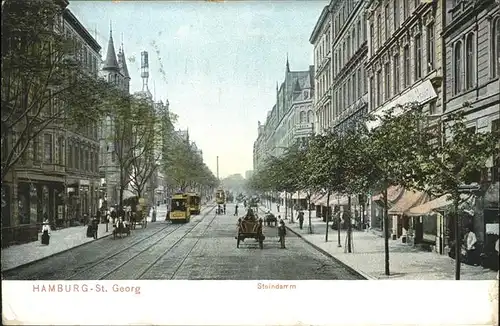 Hamburg St. Georg Steindamm Strassenbahn Kat. Hamburg