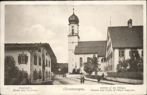 Oberammergau Kirche Forstamt Kat. Oberammergau